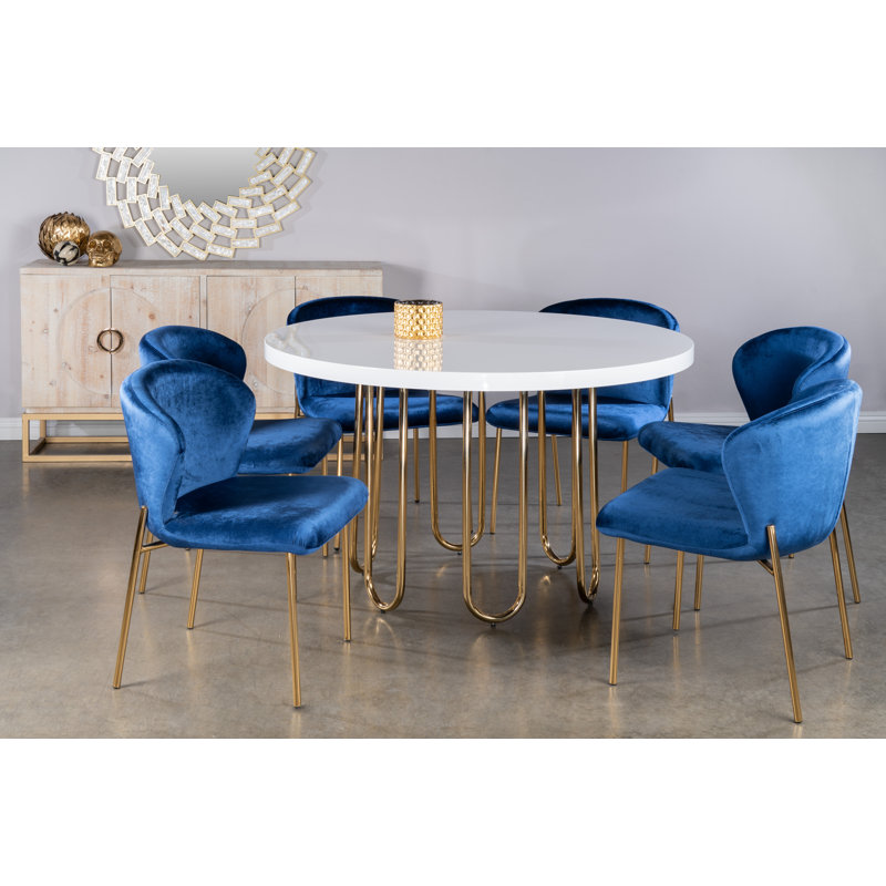 Mercer41 Willow Gold Base Dining Table & Reviews Wayfair